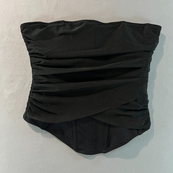 White Fox Boutique Tops - White Fox Next To Nothing Strapless Bustier Black Corset Top Size XS NWT